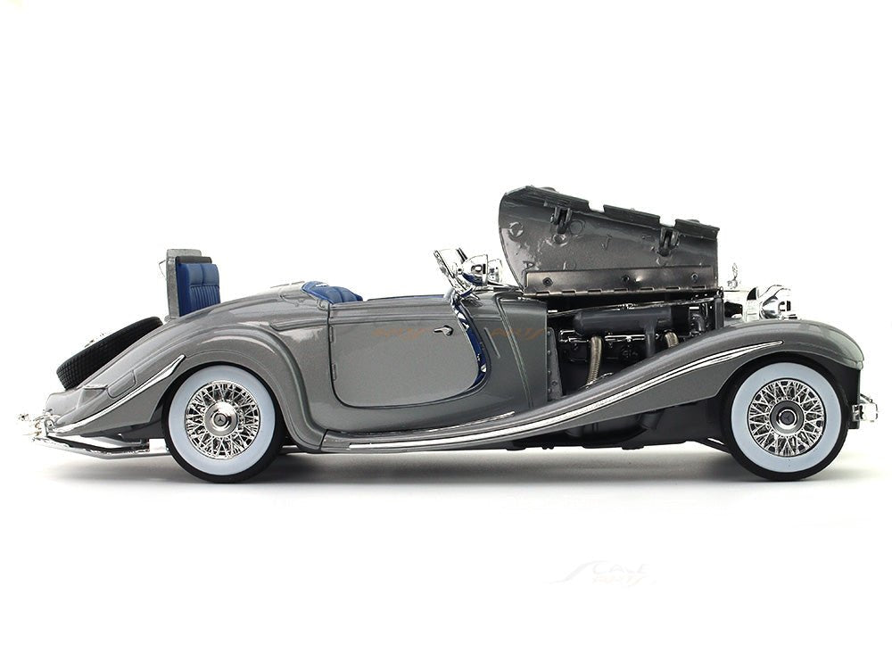 1936 Mercedes-Benz 500K Type Specialroadster grey 1:18 Maisto diecast scale model