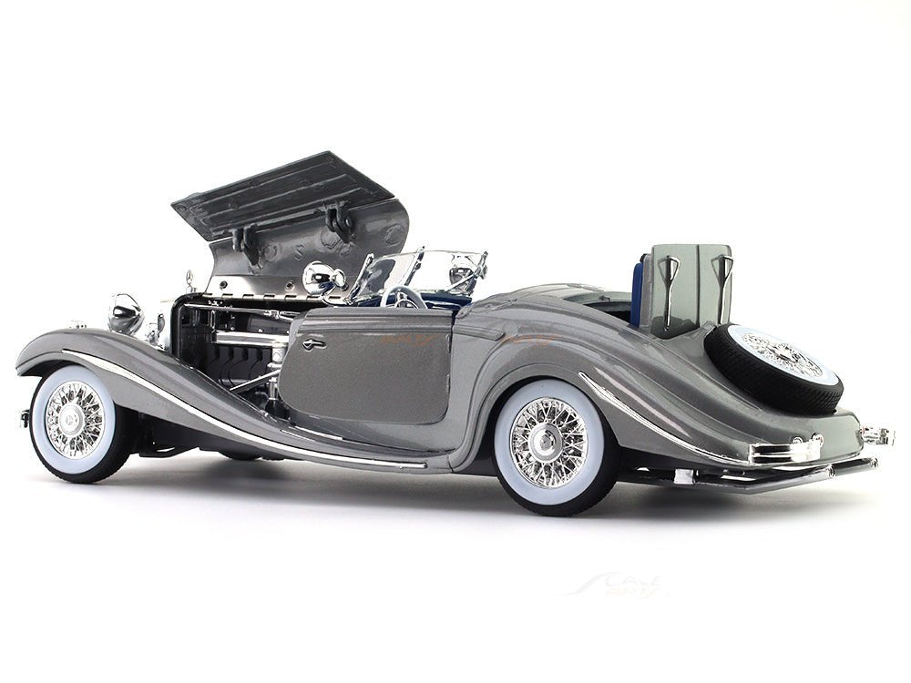 1936 Mercedes-Benz 500K Type Specialroadster grey 1:18 Maisto diecast scale model