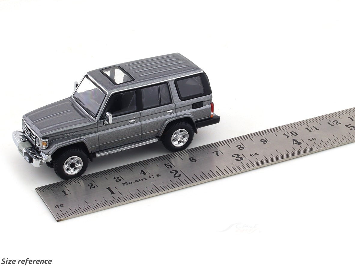 2001 Toyota Land Cruiser 70 ZX grey 1:64 Hobby Japan diecast scale model collectible