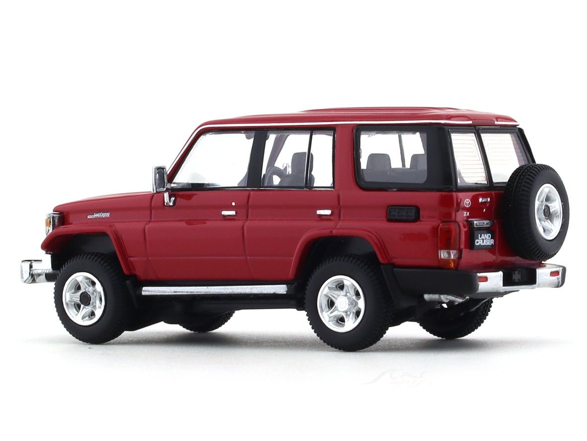 2001 Toyota Land Cruiser 70 ZX red 1:64 Hobby Japan diecast scale model collectible