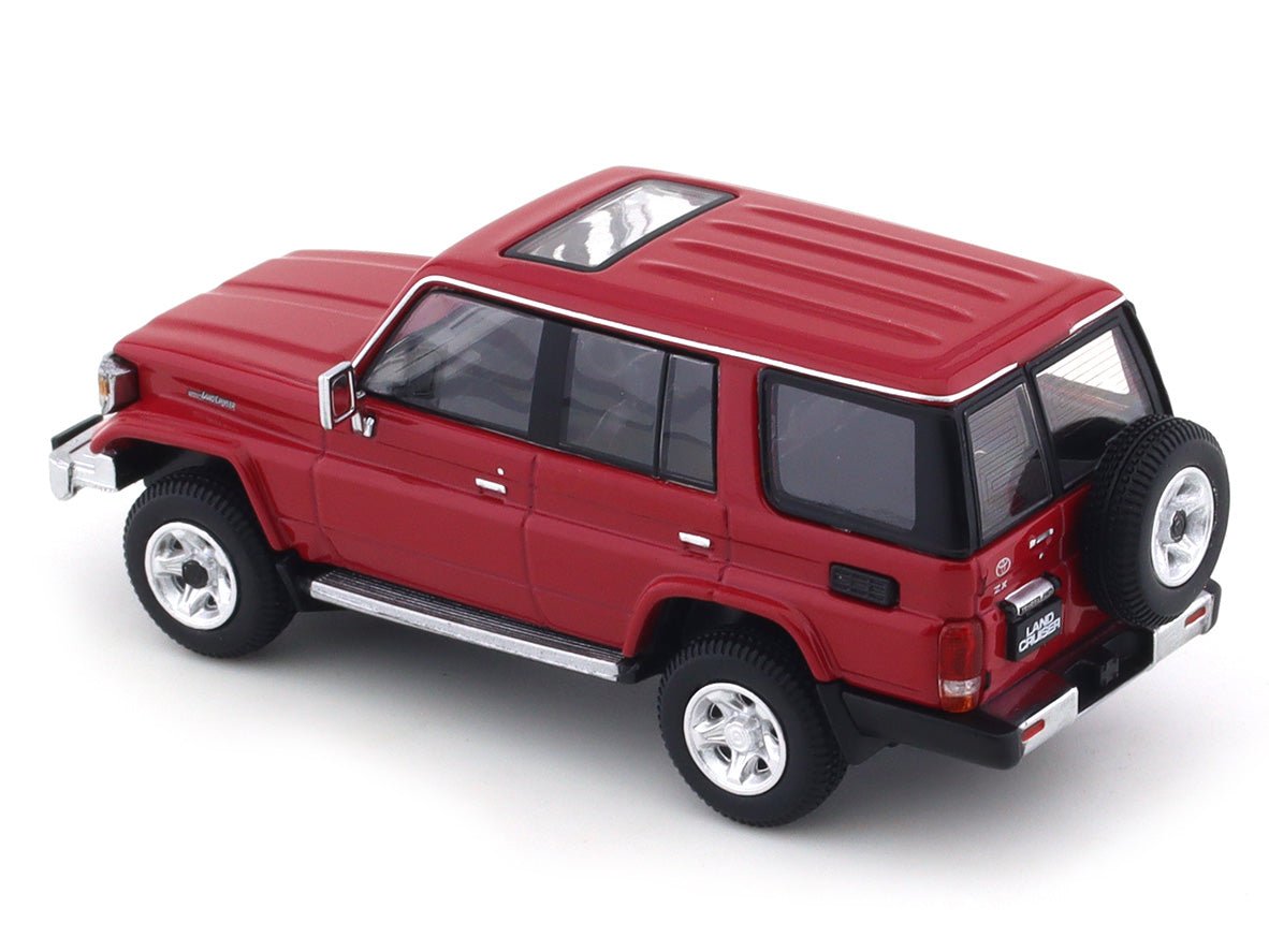 2001 Toyota Land Cruiser 70 ZX red 1:64 Hobby Japan diecast scale model collectible