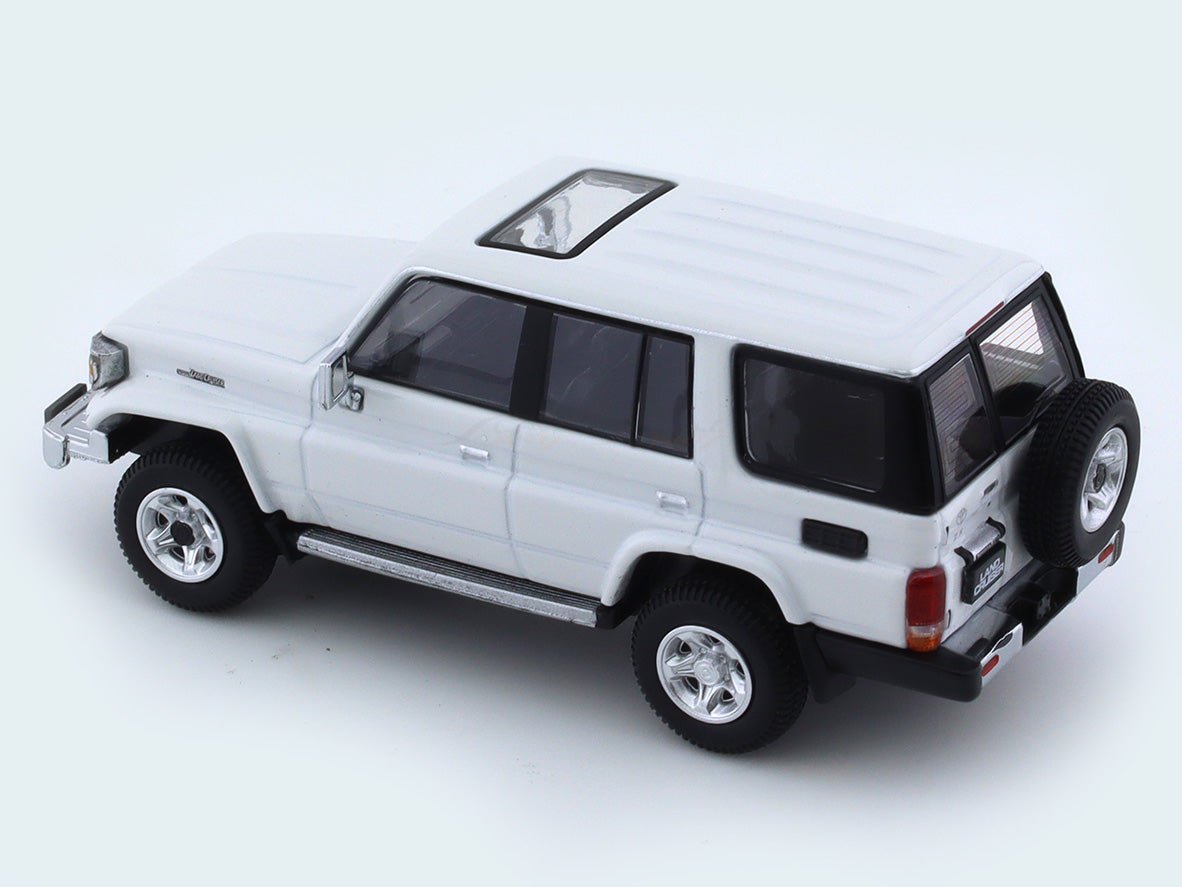 2001 Toyota Land Cruiser 70 ZX white 1:64 Hobby Japan diecast scale model collectible