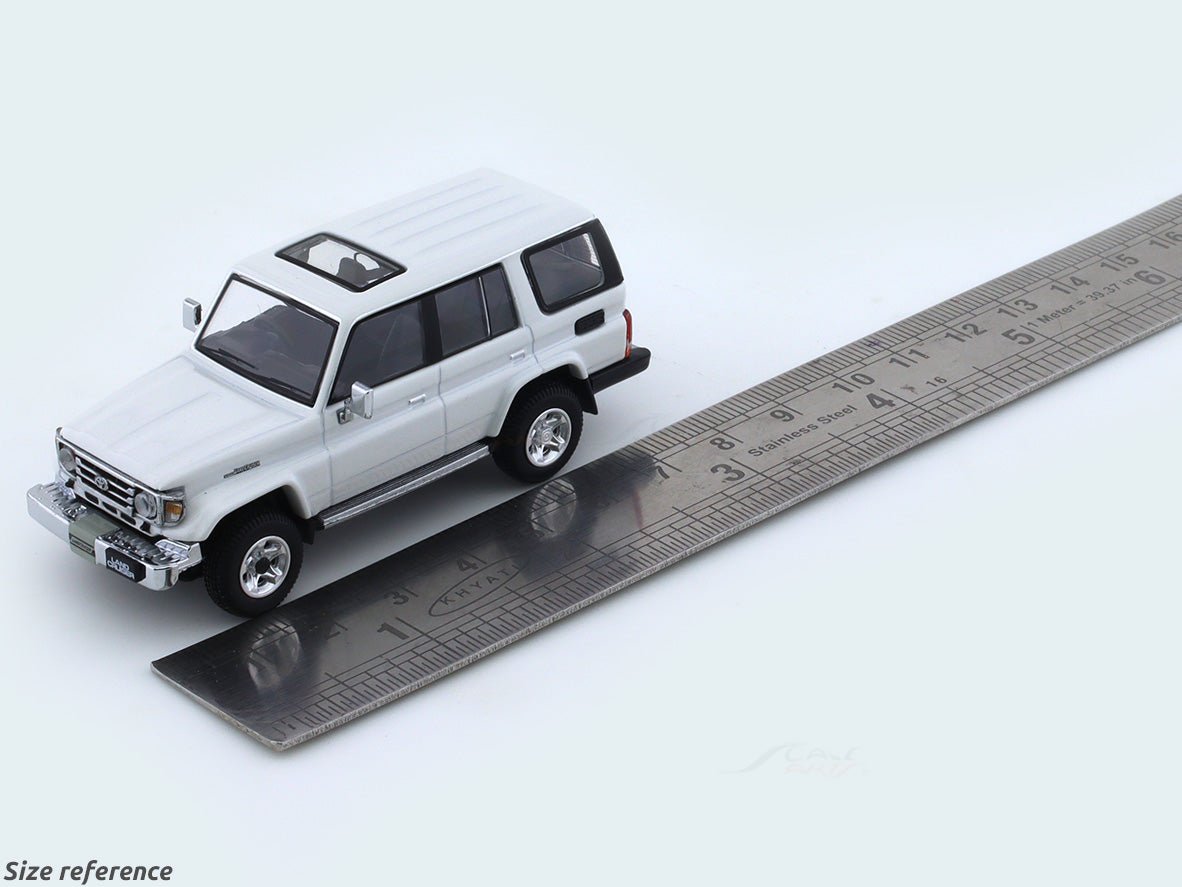2001 Toyota Land Cruiser 70 ZX white 1:64 Hobby Japan diecast scale model collectible