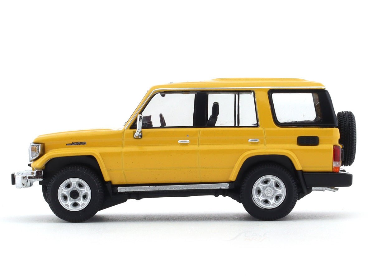 2001 Toyota Land Cruiser 70 ZX yellow 1:64 Hobby Japan diecast scale model collectible