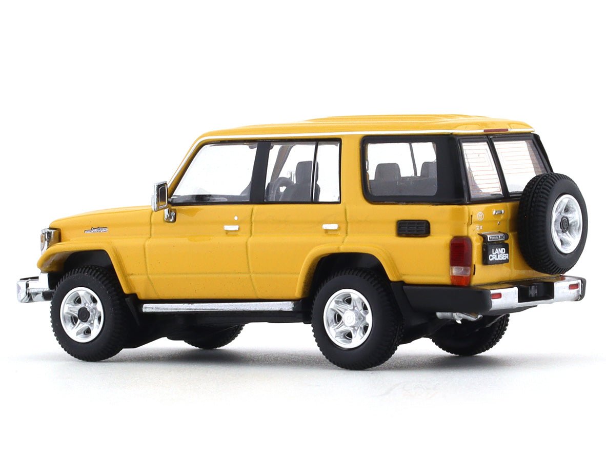 2001 Toyota Land Cruiser 70 ZX yellow 1:64 Hobby Japan diecast scale model collectible
