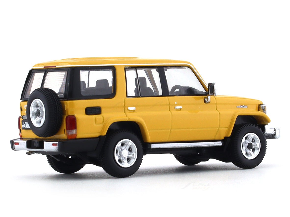2001 Toyota Land Cruiser 70 ZX yellow 1:64 Hobby Japan diecast scale model collectible