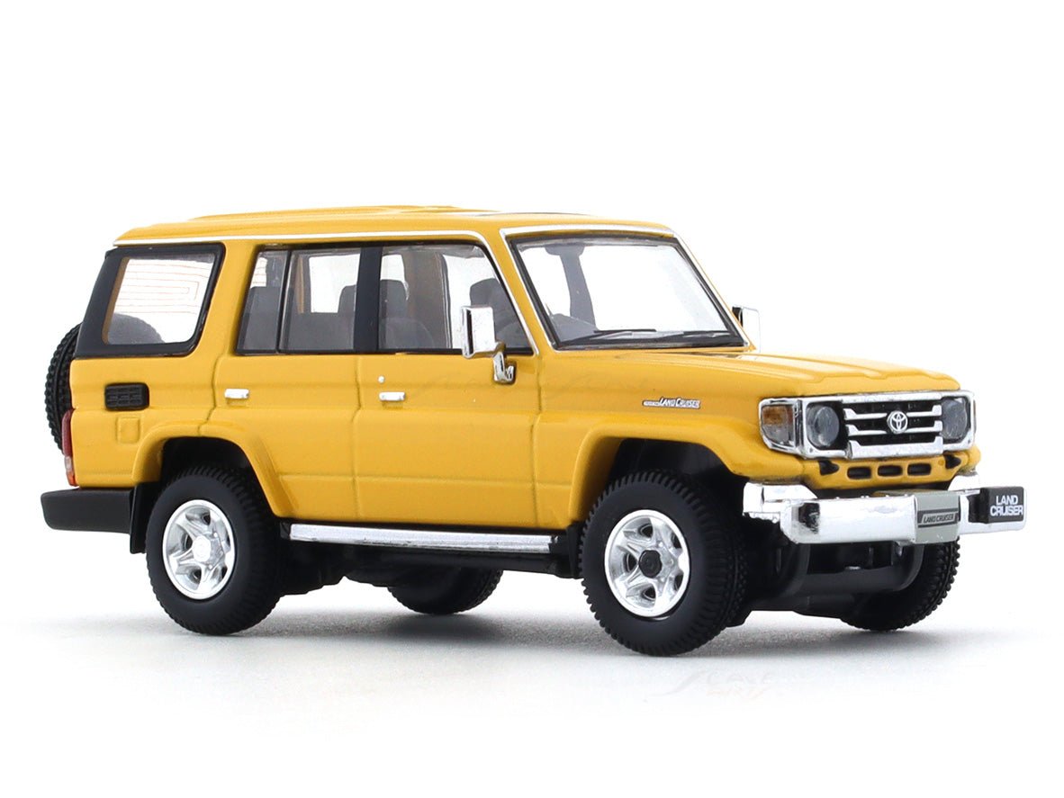 2001 Toyota Land Cruiser 70 ZX yellow 1:64 Hobby Japan diecast scale model collectible
