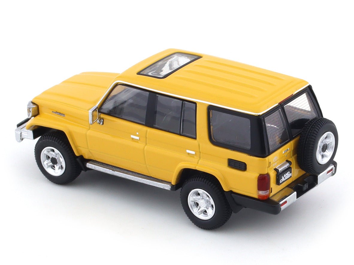 2001 Toyota Land Cruiser 70 ZX yellow 1:64 Hobby Japan diecast scale model collectible