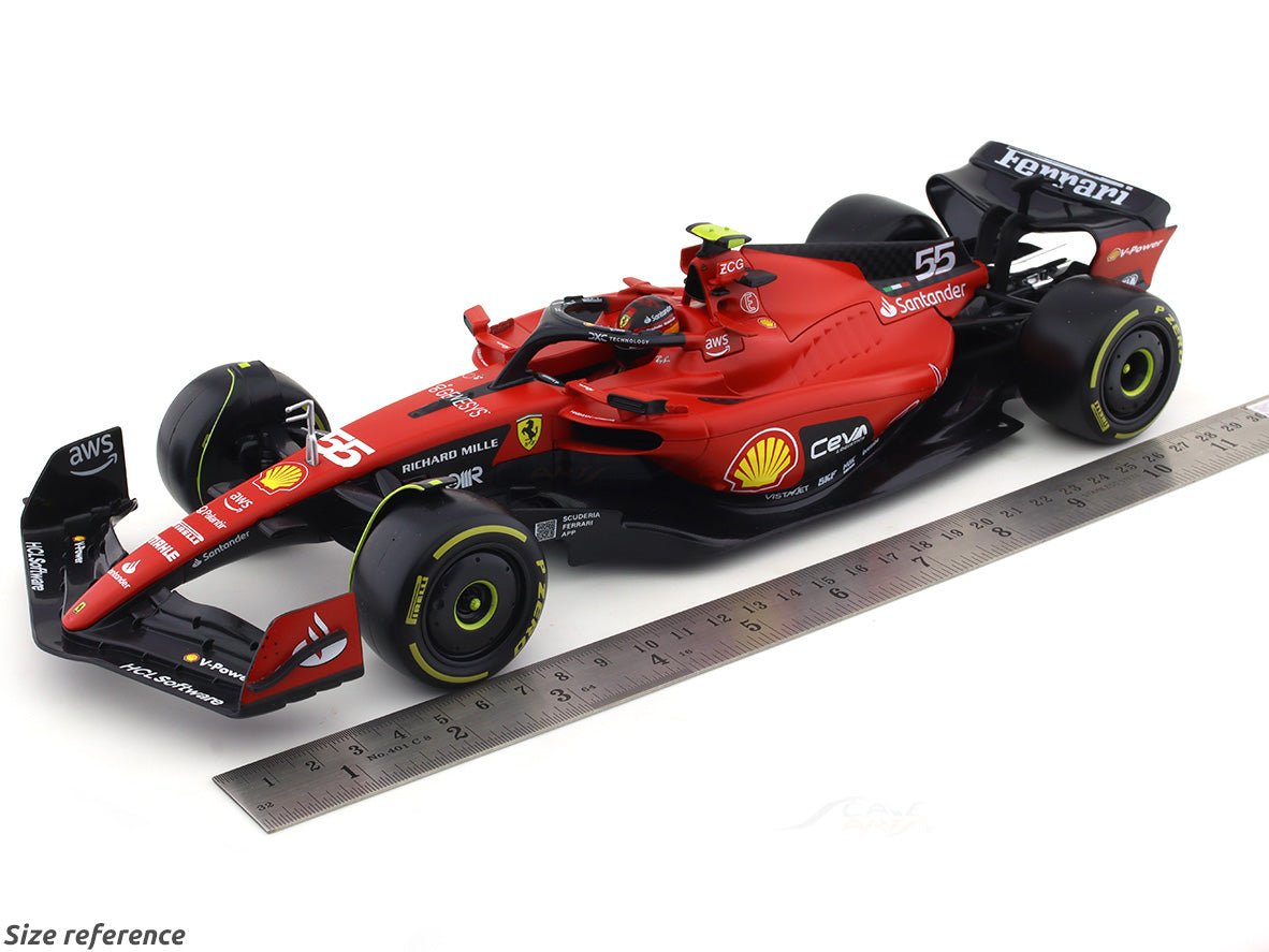 2023 Ferrari SF-23 #55 Carlos Sainz Jr. 1:18 Bburago & Coffee mug Scale Model car collectible