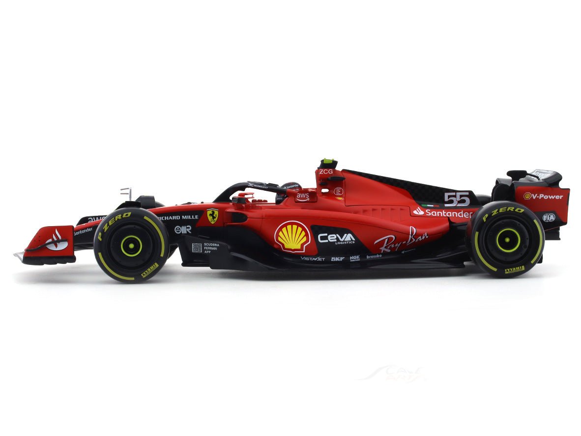 2023 Ferrari SF-23 #55 Carlos Sainz Jr. 1:18 Bburago & Coffee mug Scale Model car collectible