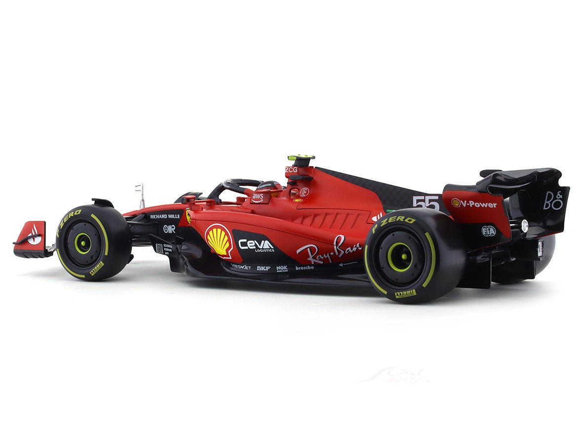 2023 Ferrari SF-23 #55 Carlos Sainz Jr. 1:18 Bburago & Coffee mug Scale Model car collectible