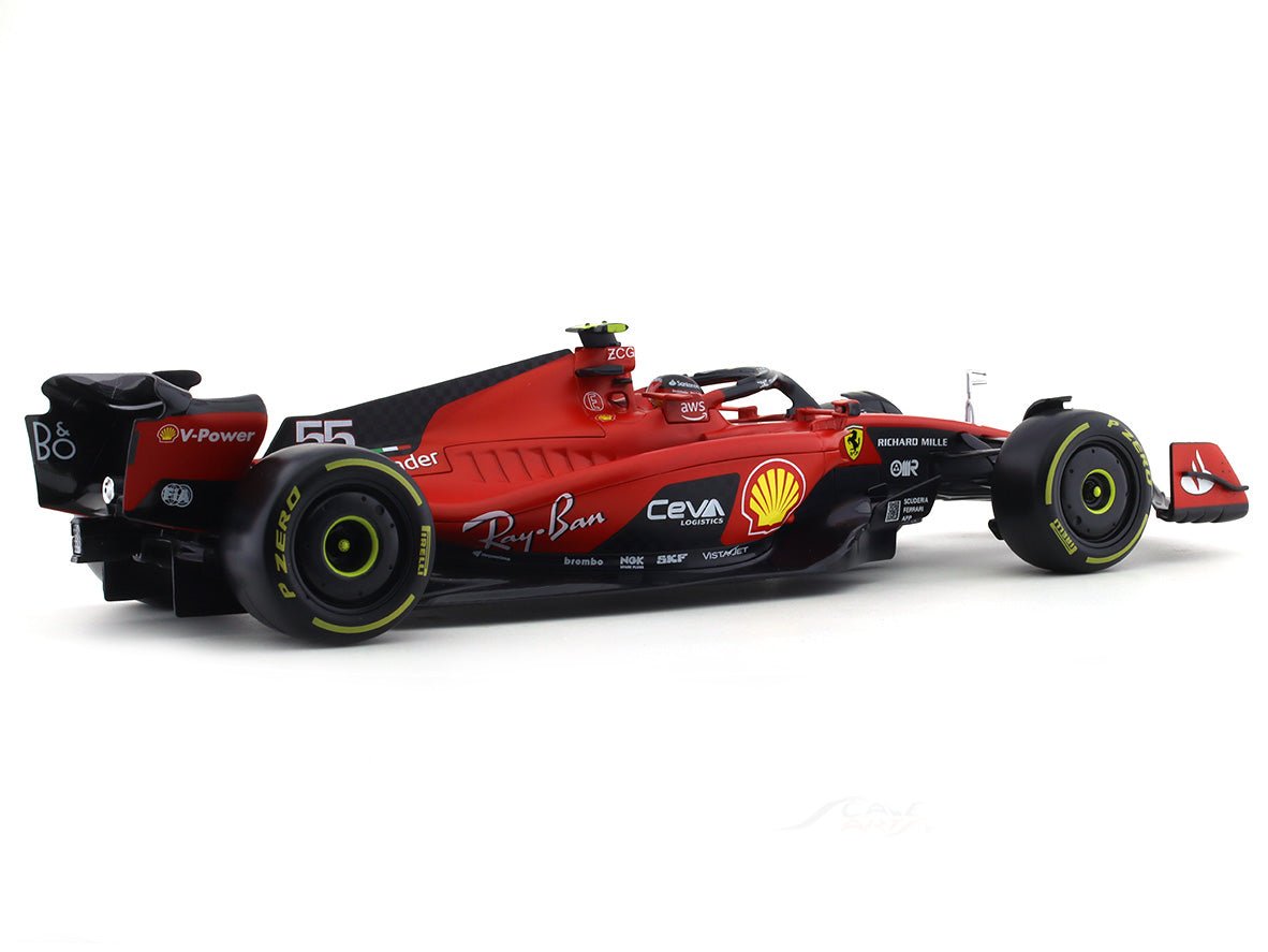 2023 Ferrari SF-23 #55 Carlos Sainz Jr. 1:18 Bburago & Coffee mug Scale Model car collectible