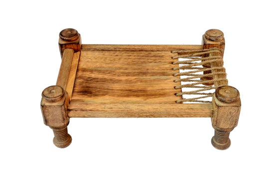 Handmade Charpai Design Wooden Platter