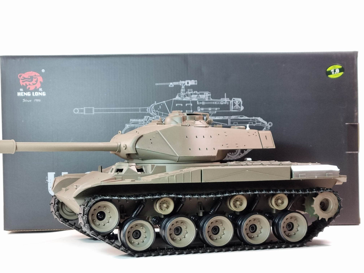RC 1:16 Heng Long BB Firing Walker Bulldog Tank Remote Control LATEST Version 7 Twin Sound 2.4G RC USA M41A3 Smoking Army Battle Tank INFRARED