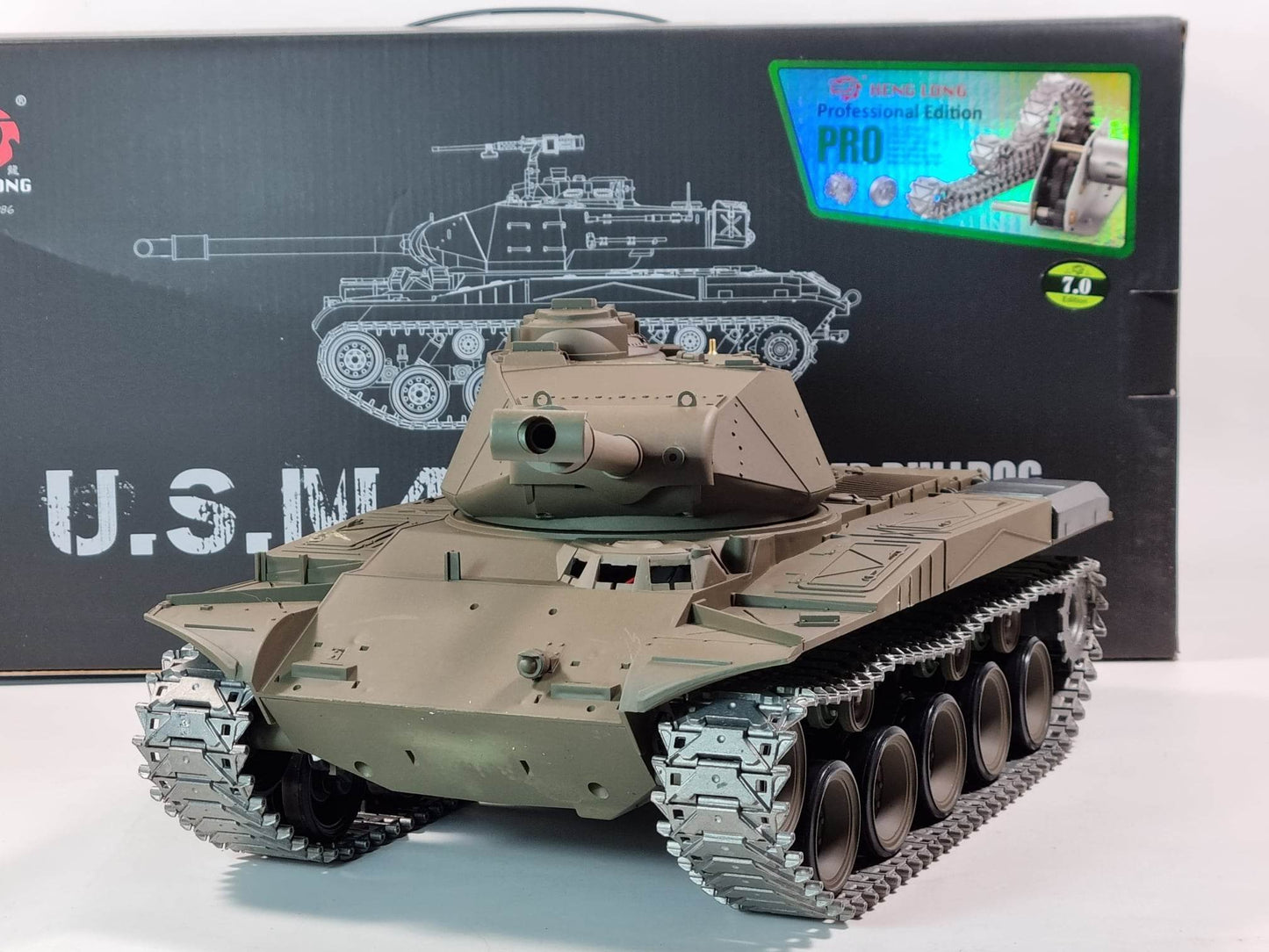 Bulldog 7 Smoke Sound BB Infrared RC Tank