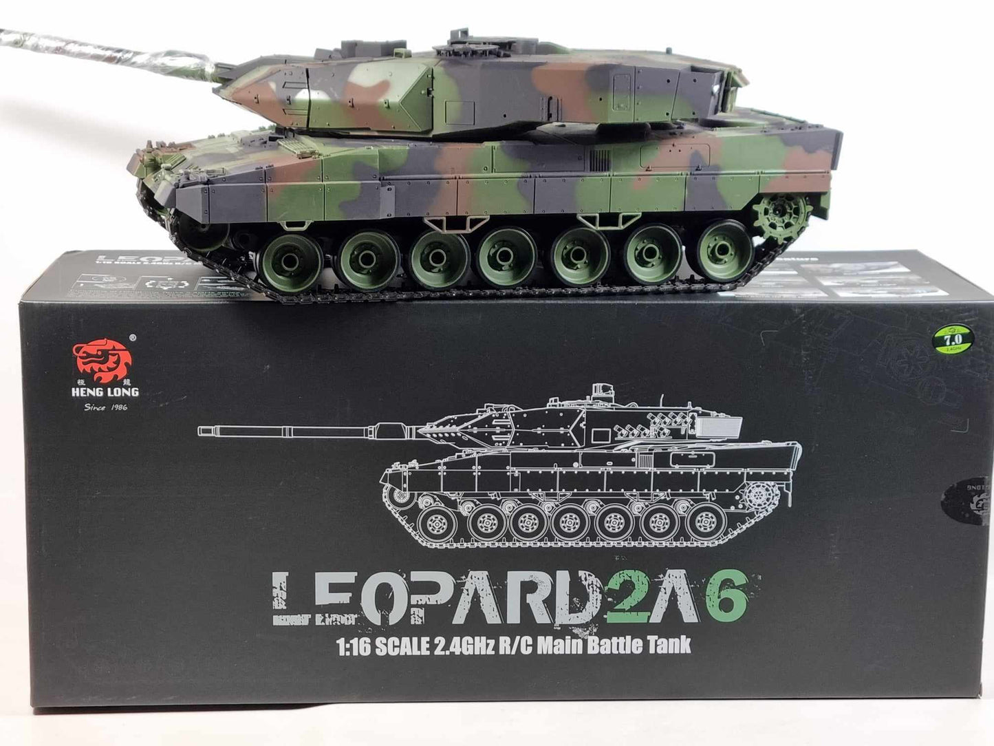 Remote Control R/C Model Heng long 3889-1 1/16 2.4G German Leopard A6 RC Tank Version 7 METAL SUSPENSION