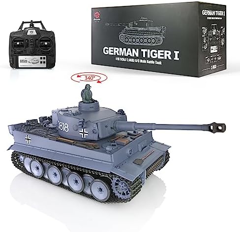 Tank Tiger Long 1:16, Smoke, Sound, BB Shot Function + IR, 2,4 Ghz metal suspension