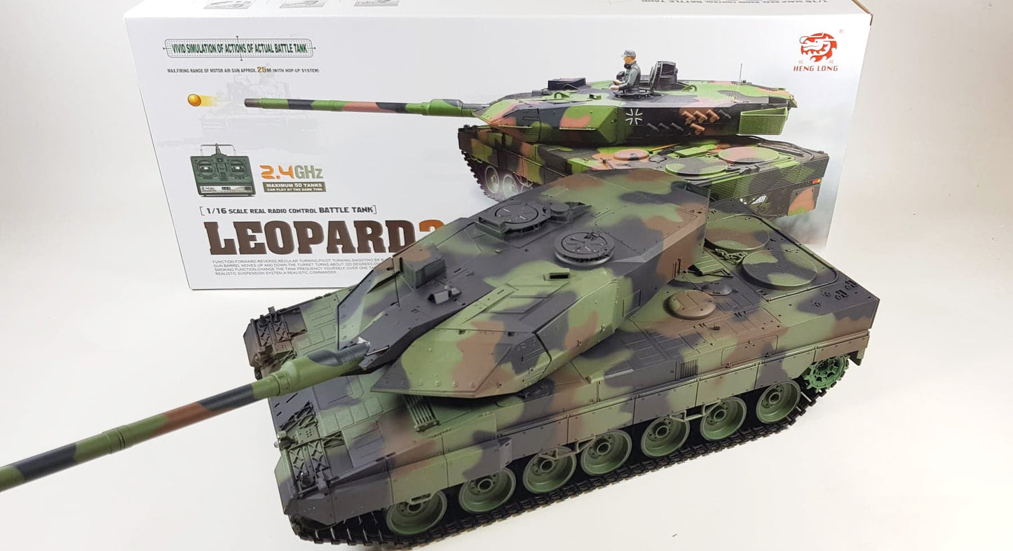 Remote Control R/C Model Heng long 3889-1 1/16 2.4G German Leopard A6 RC Tank Version 7 METAL SUSPENSION