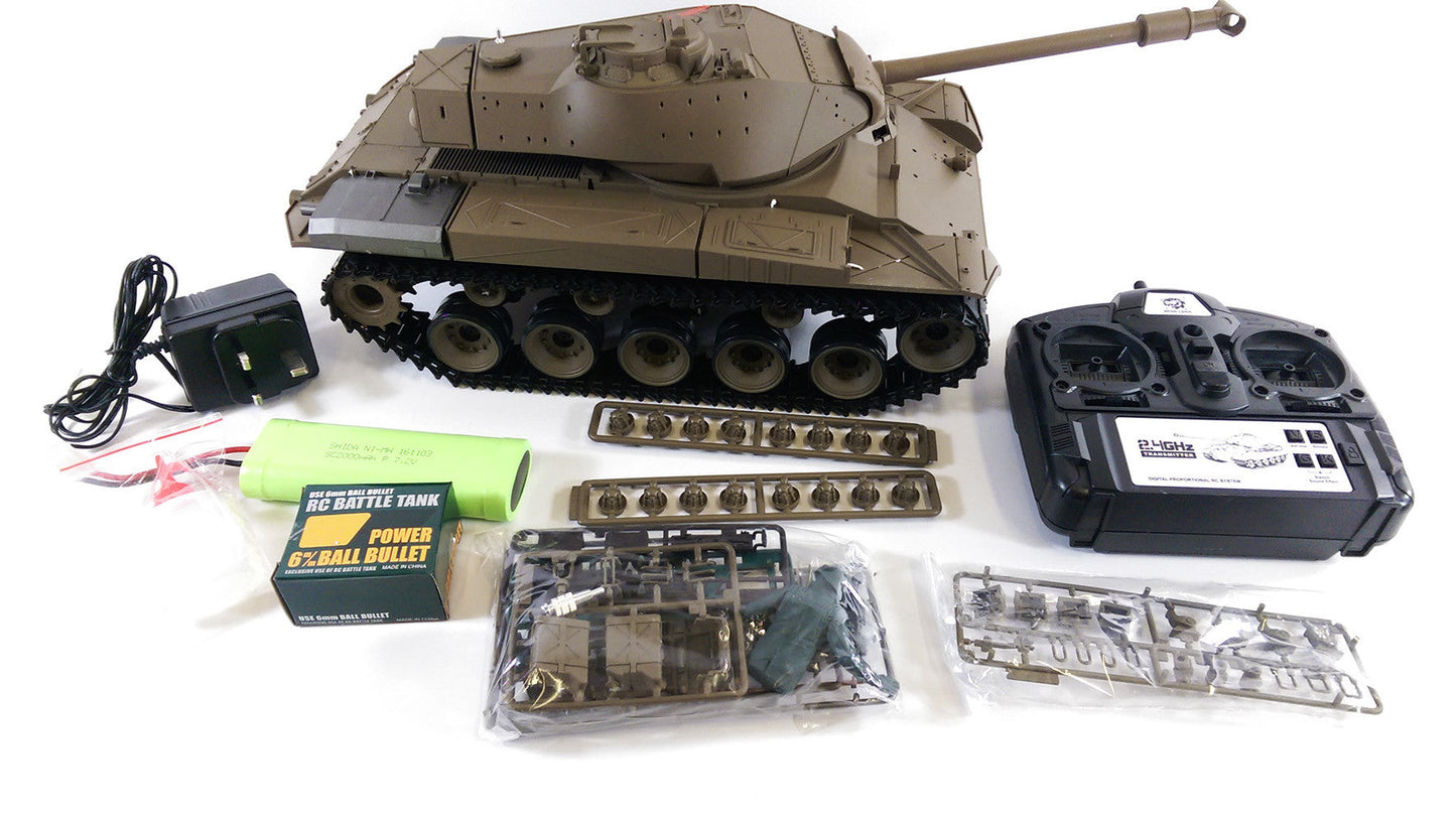 RC 1:16 Heng Long BB Firing Walker Bulldog Tank Remote Control LATEST Version 7 Twin Sound 2.4G RC USA M41A3 Smoking Army Battle Tank INFRARED