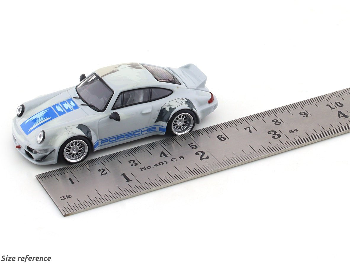 Porsche 964 RWB grey 1:64 Time Micro diecast scale model collectible