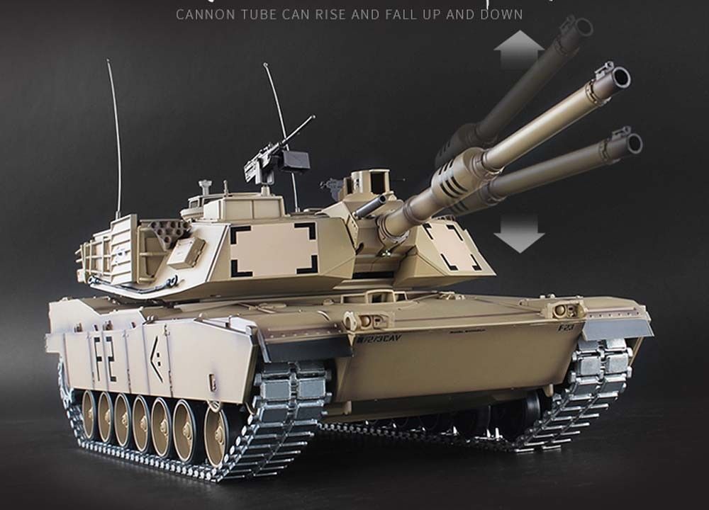 M1A2 Abrams RC Tank Desert Metal Tracks Metal Gearbox