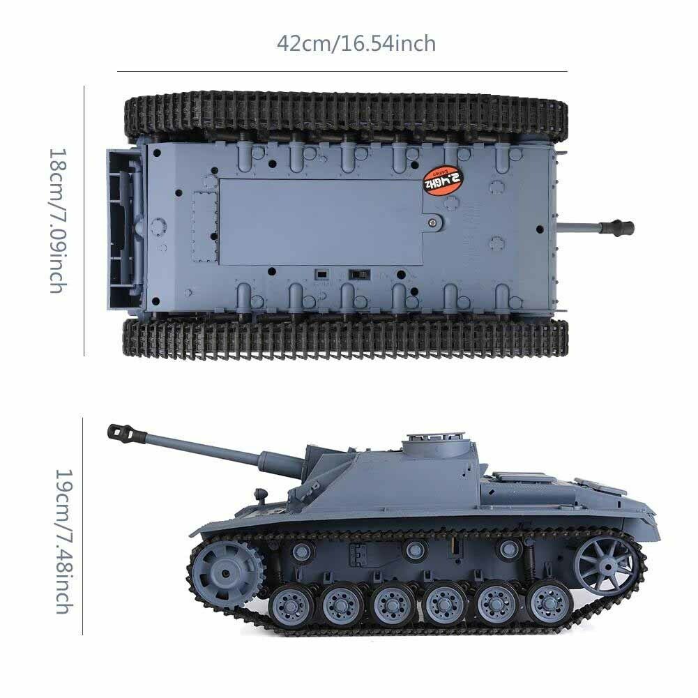 RC Model Tank G grey BB+IR (metal tracks) PRO upgraded version