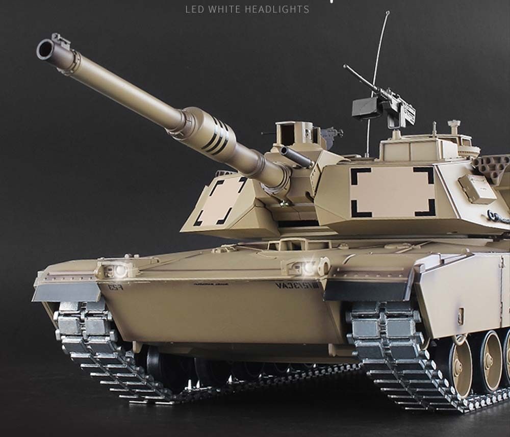 M1A2 Abrams RC Tank Desert Metal Tracks Metal Gearbox