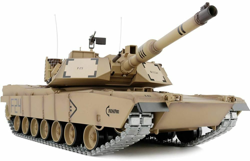 M1A2 Abrams RC Tank Desert Metal Tracks Metal Gearbox