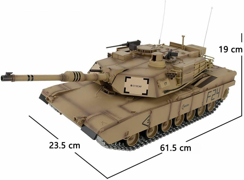 M1A2 Abrams RC Tank Desert Metal Tracks Metal Gearbox