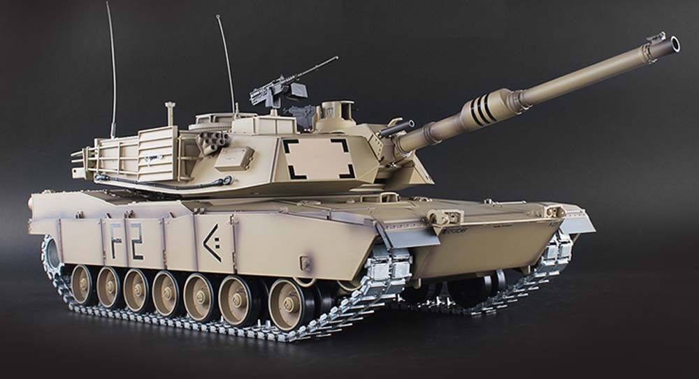 M1A2 Abrams RC Tank Desert Metal Tracks Metal Gearbox