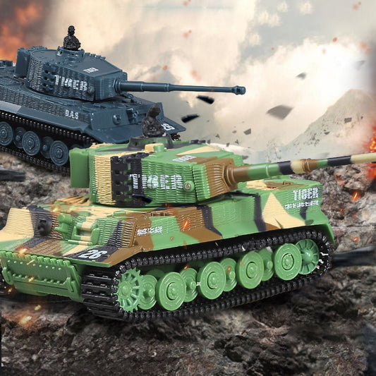 1:72 Ready to Run Mini Tank RC German Tiger Toy WW2 Battle Tank Easy Model 2.4G Painted and Assembled for Multiplayer Games