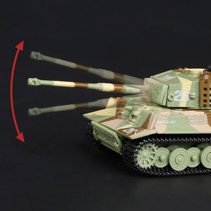 1:72 Ready to Run Mini Tank RC German Tiger Toy WW2 Battle Tank Easy Model 2.4G Painted and Assembled for Multiplayer Games