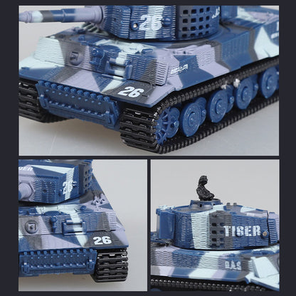 1:72 Ready to Run Mini Tank RC German Tiger Toy WW2 Battle Tank Easy Model 2.4G Painted and Assembled for Multiplayer Games