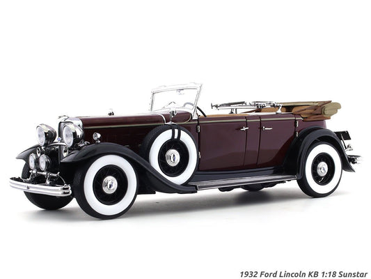 1932 Ford Lincoln KB Maroon 1:18 SunStar diecast scale model car collectible