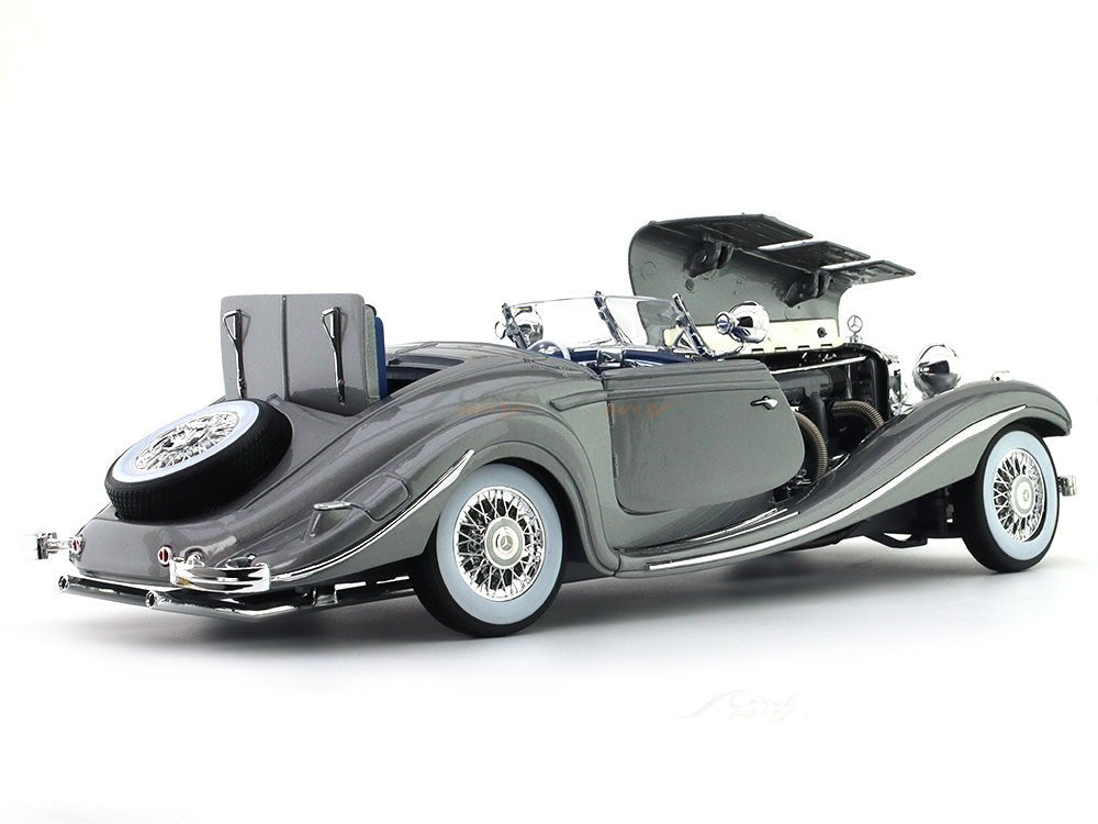 1936 Mercedes-Benz 500K Type Specialroadster grey 1:18 Maisto diecast scale model