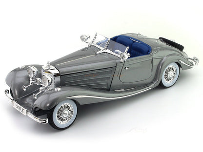 1936 Mercedes-Benz 500K Type Specialroadster grey 1:18 Maisto diecast scale model