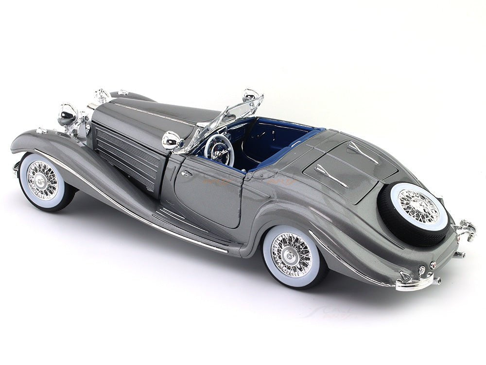 1936 Mercedes-Benz 500K Type Specialroadster grey 1:18 Maisto diecast scale model