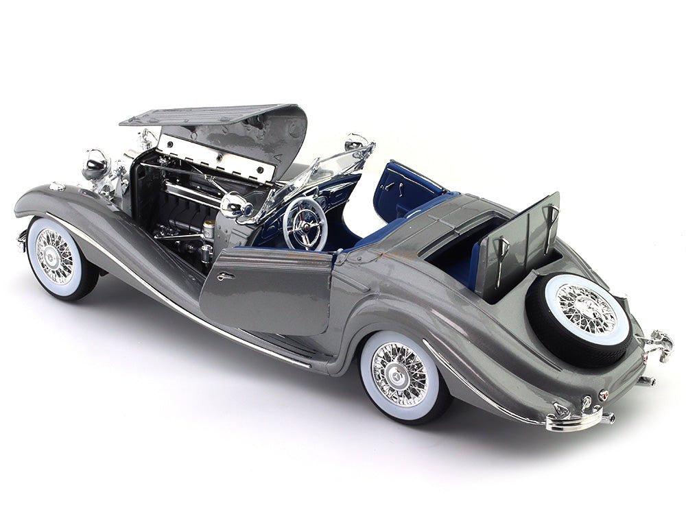 1936 Mercedes-Benz 500K Type Specialroadster grey 1:18 Maisto diecast scale model
