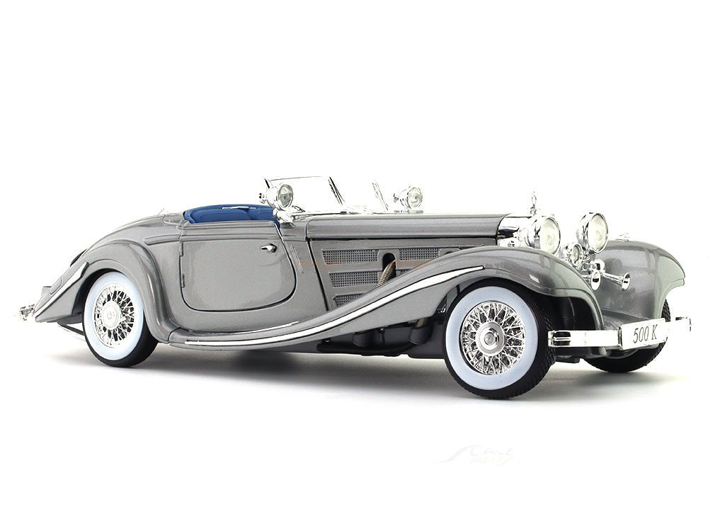 1936 Mercedes-Benz 500K Type Specialroadster grey 1:18 Maisto diecast scale model
