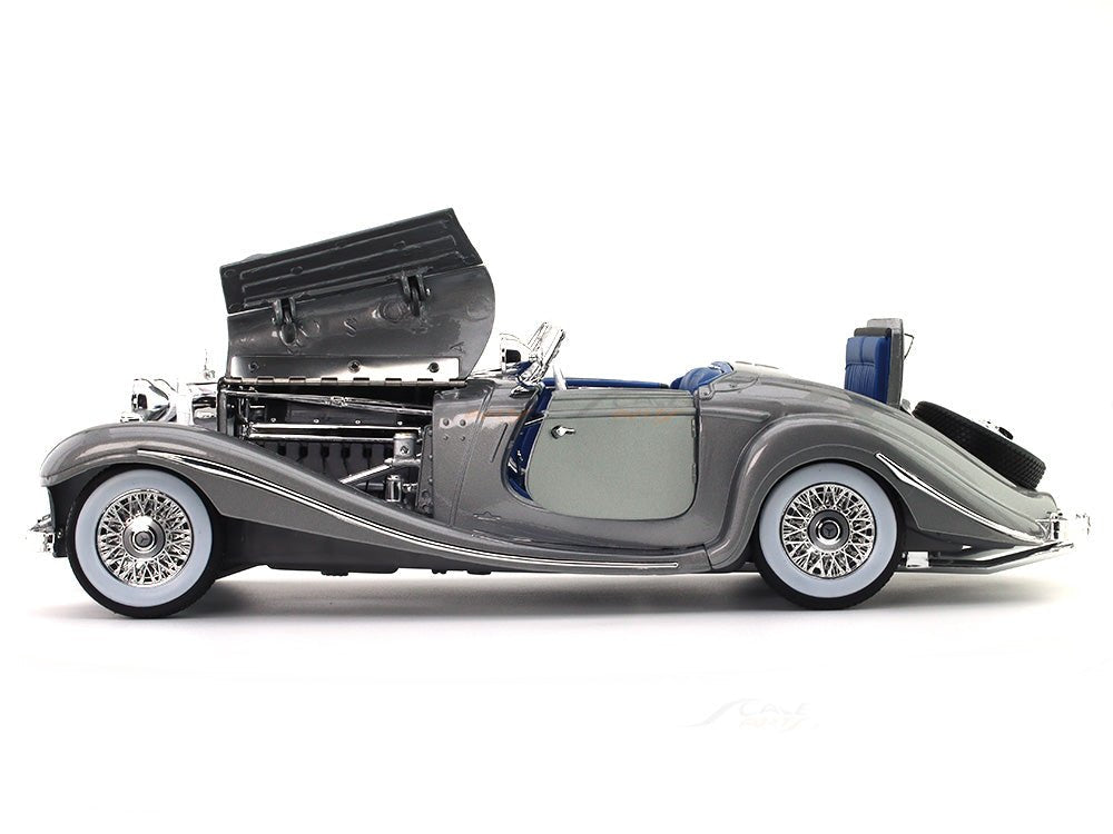 1936 Mercedes-Benz 500K Type Specialroadster grey 1:18 Maisto diecast scale model