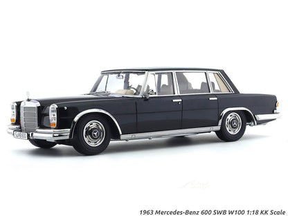 1963 Mercedes-Benz 600 SWB W100 black 1:18 KK Scale diecast scale model car collectible