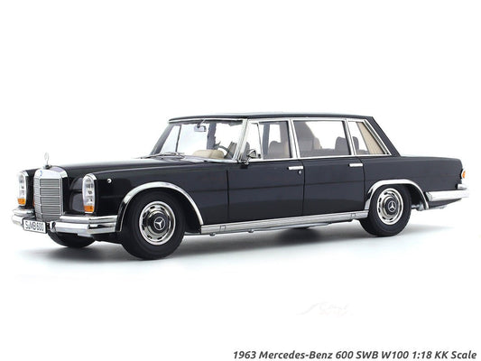 1963 Mercedes-Benz 600 SWB W100 black 1:18 KK Scale diecast scale model car collectible