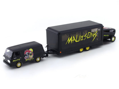 1964 Ford Econoline Truck “MAUI & SONS” & 1932 Ford Tutor Sedan 1:64 M2 Machines diecast hauler scale model