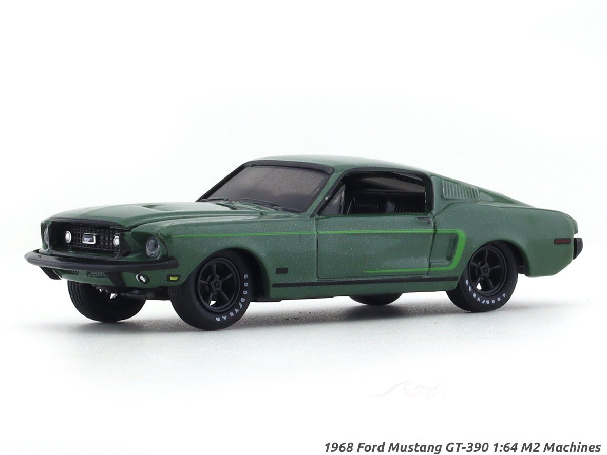 1968 Ford Mustang GT-390 green 1:64 M2 Machines diecast scale model collectible