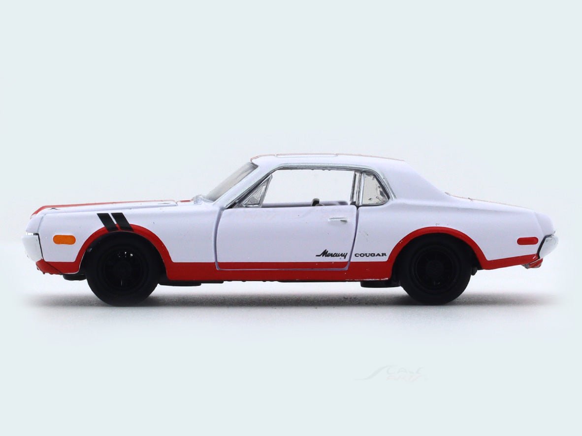 1968 Mercury Cougar white 1:64 M2 Machines diecast scale model collectible
