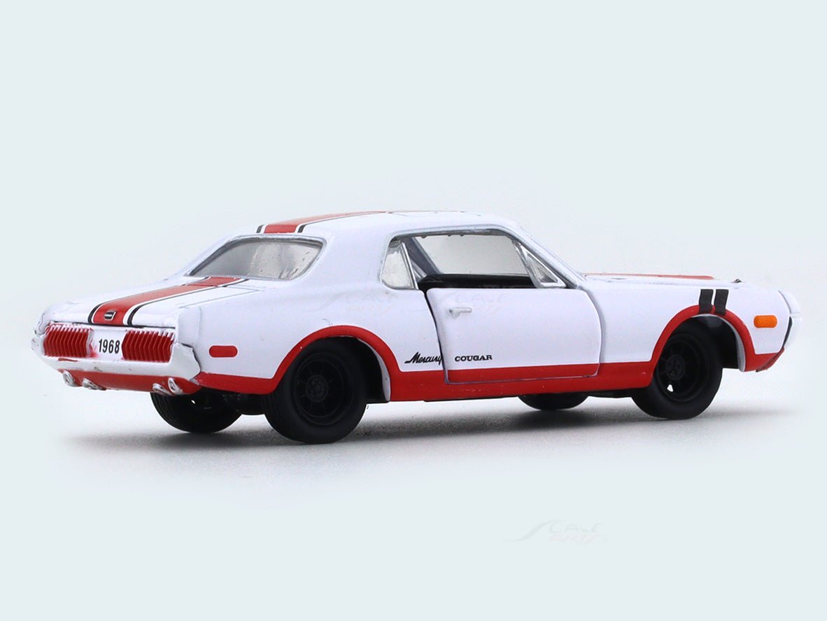1968 Mercury Cougar white 1:64 M2 Machines diecast scale model collectible