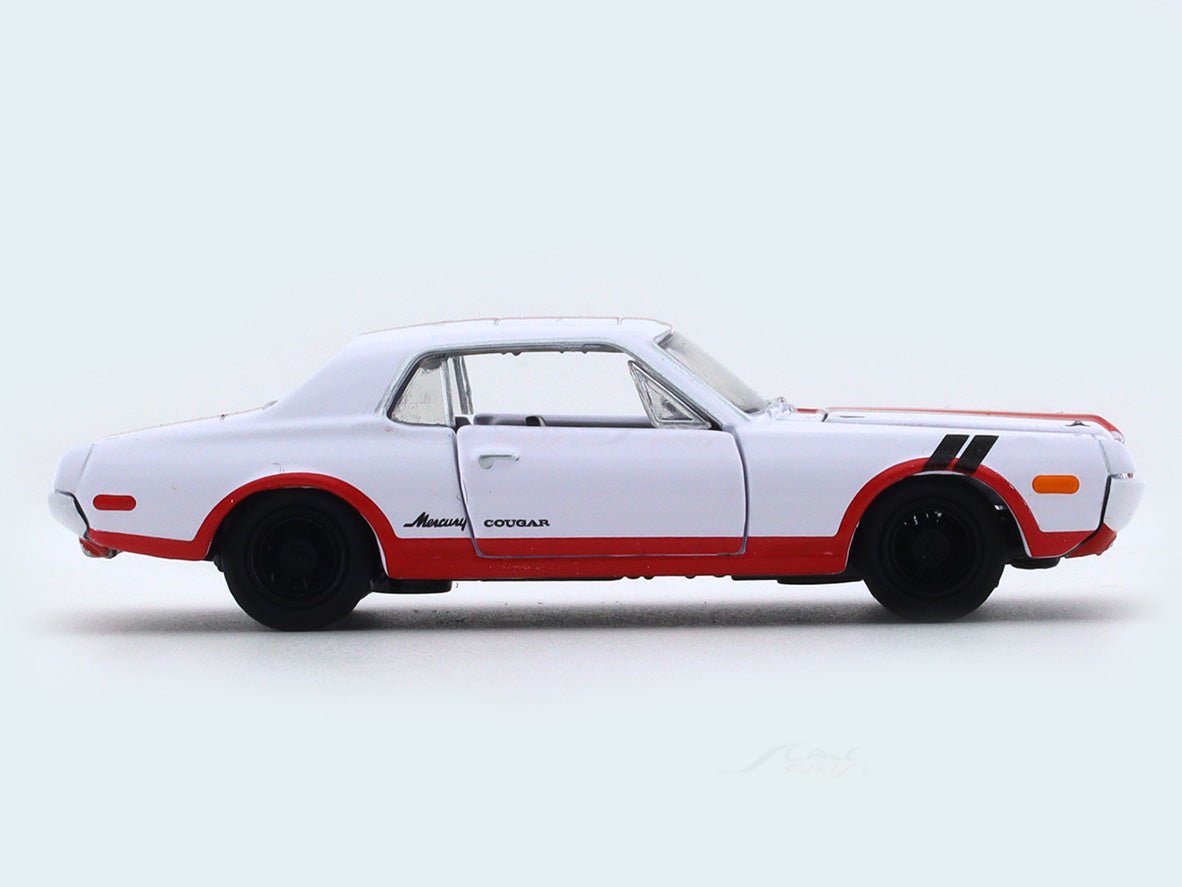 1968 Mercury Cougar white 1:64 M2 Machines diecast scale model collectible