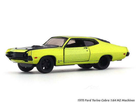1970 Ford Torino Cobra green 1:64 M2 Machines diecast scale model collectible