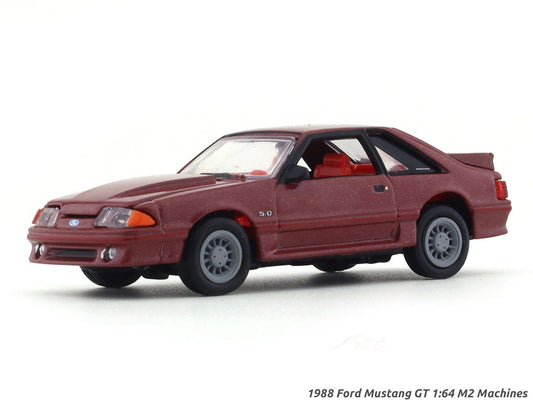 1988 Ford Mustang GT Cabernet 1:64 M2 Machines diecast scale model collectible