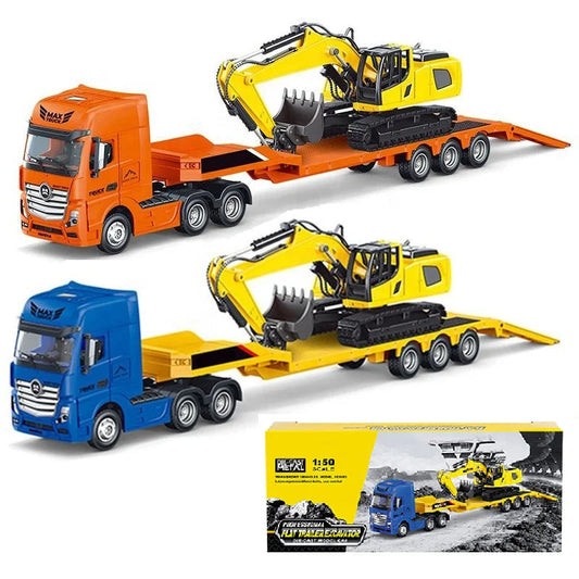 1729 Static Flatbed+Excavator Model